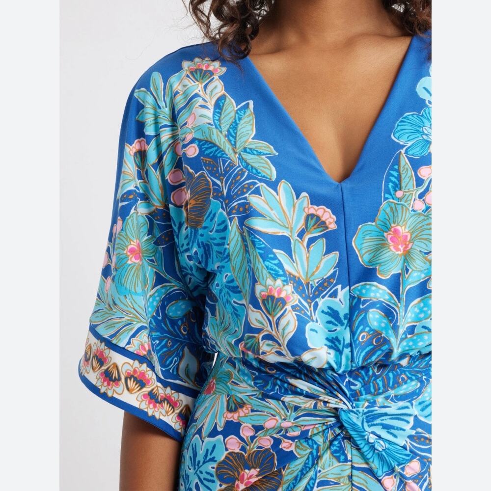 NWT Lilly Pulitzer Adalyn Maxi Dress Size 8 Starlight Navy Best Fronds Forever - Picture 10 of 14